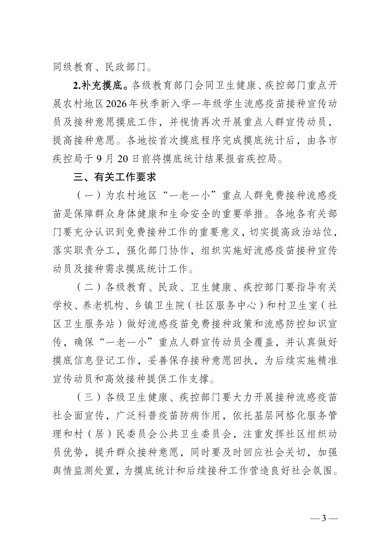 皖疾控卫免〔2026〕46号  关于开展全省农村地区“一老一小”重点人群流感疫苗接种需求摸底工作的通知（8.4定稿印发）(3)_3.png